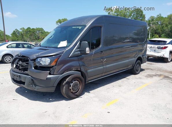 1FTYR2CM1JKB23945 2018 FORD TRANSIT-250 Gray Front left