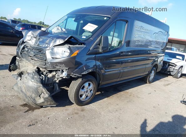 1FTYR2CM5KKA09237 2019 FORD TRANSIT-250 Gray წინა მარცხენა ხედი სამი მეოთხედიდან