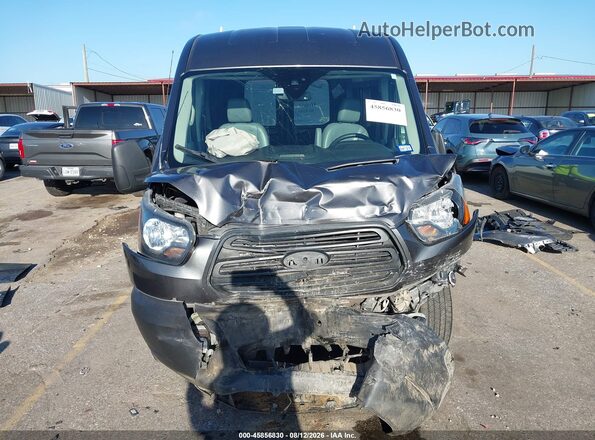 1FTYR2CM5KKA09237 2019 FORD TRANSIT-250 Gray წინა პანელის ხედი