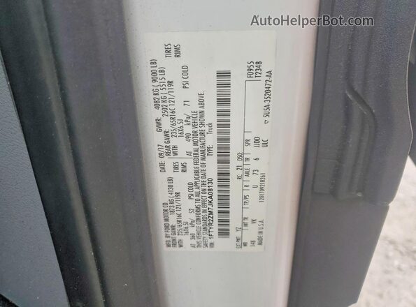 1FTYR2ZM7JKA08130 2018 FORD TRANSIT Белый Вид наклейки с VIN-кодом