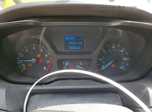 1FTYR2ZM8GKA90166 2016 FORD TRANSIT Yellow Вид щитка приладів