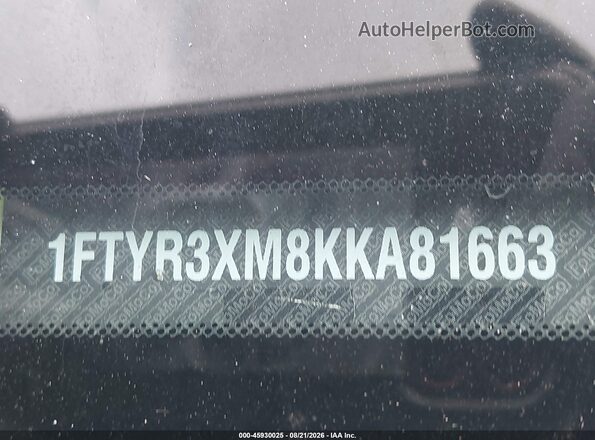 1FTYR3XM8KKA81663 2019 FORD TRANSIT-250 White Вид підкапотного простору