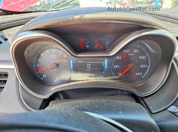 1G1125S35JU110970 2018 CHEVROLET IMPALA Maroon ხელსაწყოთა პანელის ხედი