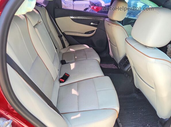 1G1125S35JU110970 2018 CHEVROLET IMPALA Maroon უკანა სავარძლების ხედი