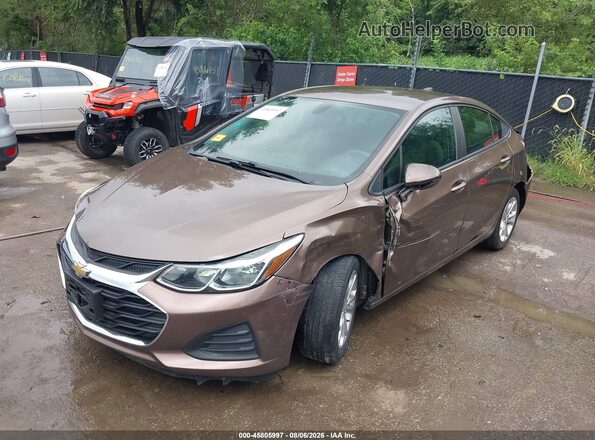 1G1BC5SM0K7109347 2019 CHEVROLET CRUZE Коричневый Передняя левая четверть