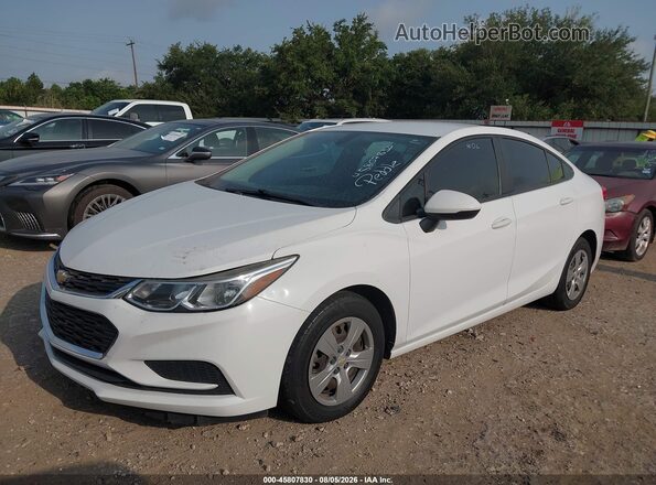 1G1BC5SM5J7186777 2018 CHEVROLET CRUZE Белый Передняя левая четверть