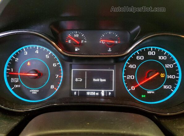 1G1BC5SMXG7246416 2016 CHEVROLET CRUZE Black ხელსაწყოთა პანელის ხედი