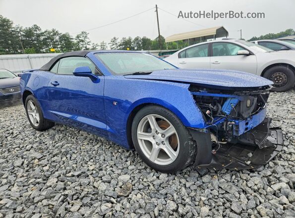 1G1FB3DS1L0114927 2020 CHEVROLET CAMARO Синий Передняя правая четверть
