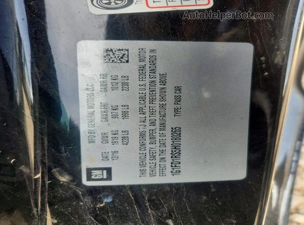 1G1FD1RS5H0180265 2017 CHEVROLET CAMARO Black Engine compartment view