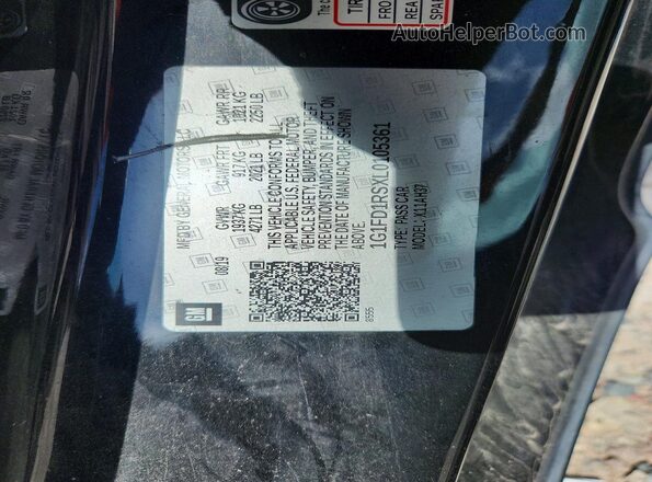1G1FD1RSXL0105361 2020 CHEVROLET CAMARO Black Вид наклейки з VIN-кодом
