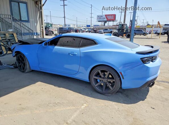 1G1FF1R70M0110429 2021 CHEVROLET CAMARO Blue Trasero izquierdo