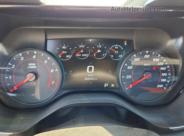 1G1FF1R75J0147827 2018 CHEVROLET CAMARO White ხელსაწყოთა პანელის ხედი