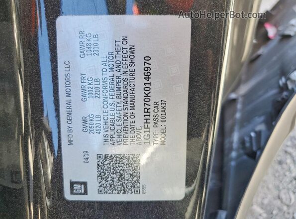 1G1FH1R70K0146970 2019 CHEVROLET CAMARO Black Engine compartment view