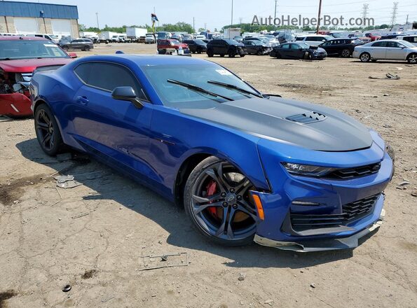 1G1FH1R79N0103426 2022 CHEVROLET CAMARO Blue Delantero derecho