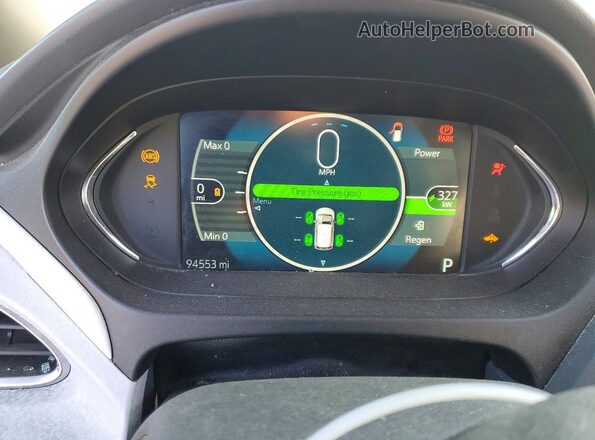 1G1FW6S00H4169893 2017 CHEVROLET BOLT Белый Вид щитка приборов