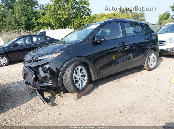 1G1FY6S0XP4130107 2023 CHEVROLET BOLT Black წინა მარცხენა ხედი სამი მეოთხედიდან