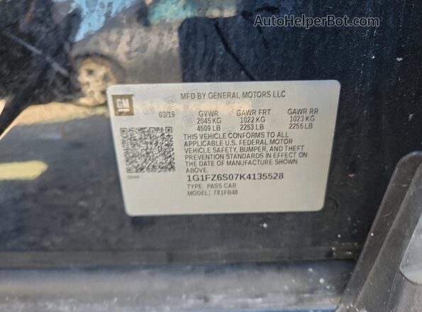 1G1FZ6S07K4135528 2019 CHEVROLET BOLT Black Engine compartment view