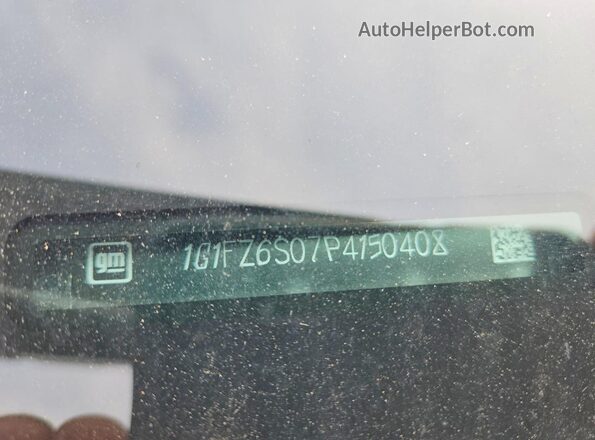 1G1FZ6S07P4150408 2023 CHEVROLET BOLT Серебряный Вид наклейки с VIN-кодом