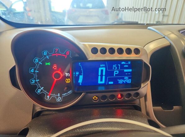 1G1JC6SB7G4135386 2016 CHEVROLET SONIC Blue Вид щитка приладів
