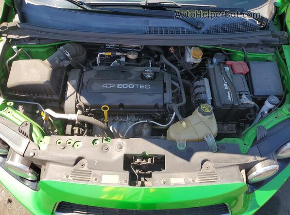 1G1JC6SH3G4162878 2016 CHEVROLET SONIC Green Widok wnętrza z tyłu
