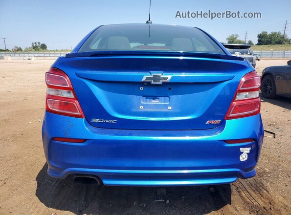 1G1JD5SB8K4120833 2019 CHEVROLET SONIC Blue Вид ззаду