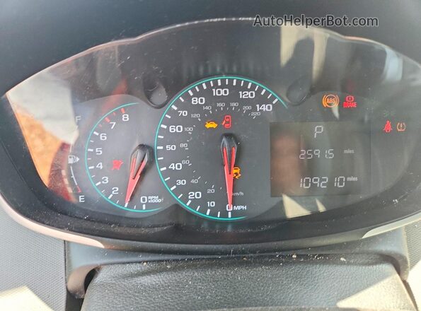 1G1JD5SH0H4174219 2017 CHEVROLET SONIC Red Instrument cluster view
