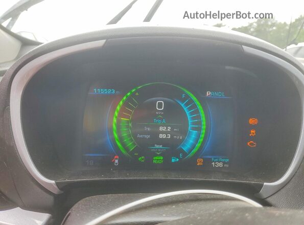 1G1RA6S51HU100623 2017 CHEVROLET VOLT Black Widok zestawu wskaźników