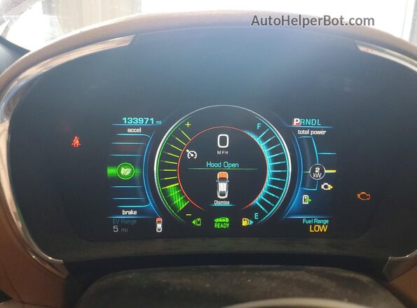 1G1RB6S54HU103898 2017 CHEVROLET VOLT Burgundy Widok zestawu wskaźników