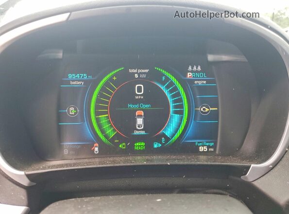 1G1RC6S50GU120743 2016 CHEVROLET VOLT Charcoal Вид щитка приладів
