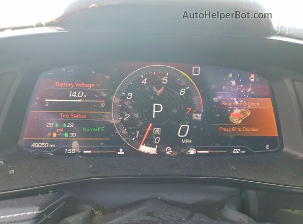 1G1Y72D41L5100051 2020 CHEVROLET CORVETTE Белый Вид щитка приборов