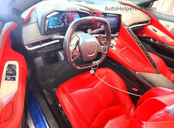 1G1Y72D42L5109129 2020 CHEVROLET CORVETTE Blue Вид панелі приладів