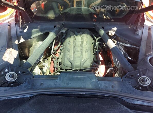 1G1Y72D44L5109147 2020 CHEVROLET CORVETTE Красный Вид задней части салона