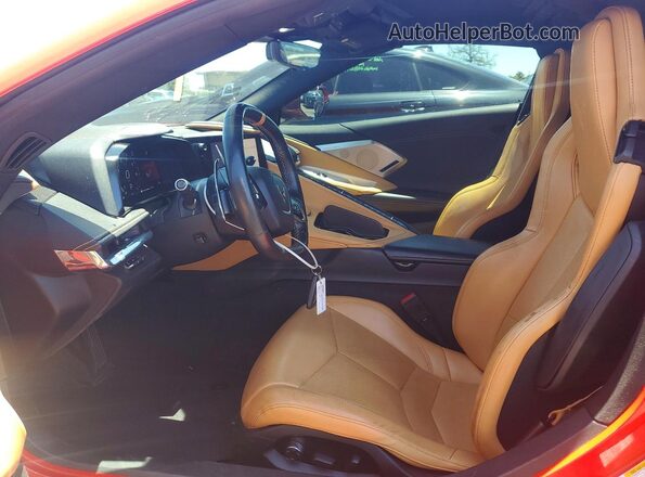1G1Y72D44L5109147 2020 CHEVROLET CORVETTE Красный Вид салона спереди