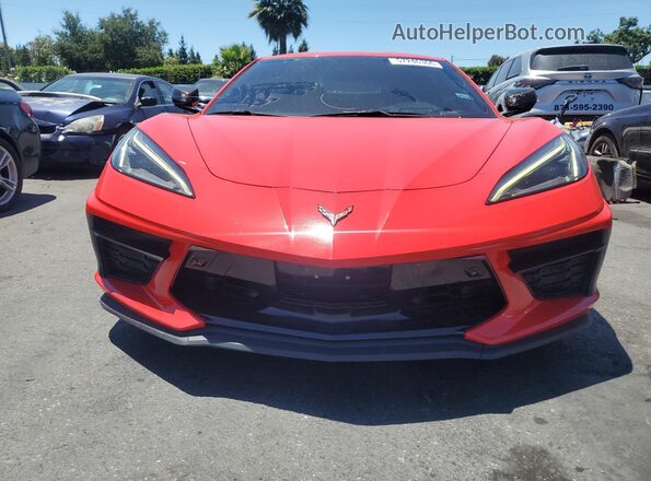1G1Y72D44L5109147 2020 CHEVROLET CORVETTE Красный Вид спереди