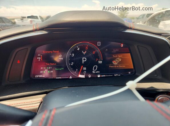 1G1Y83D44L5113783 2020 CHEVROLET CORVETTE Red Սարքավորումների վահանակի տեսք