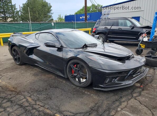1G1YA2D46M5122078 2021 CHEVROLET CORVETTE Черный Передняя правая четверть