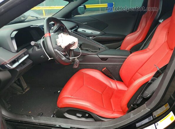 1G1YA2D46M5122078 2021 CHEVROLET CORVETTE Черный Вид салона спереди