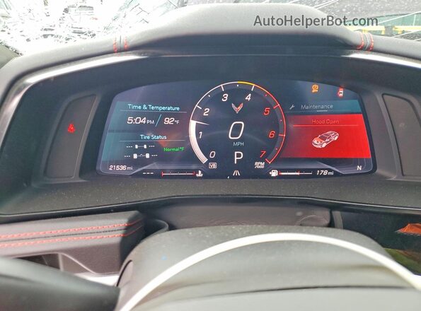 1G1YA2D46M5122078 2021 CHEVROLET CORVETTE Черный Вид щитка приборов