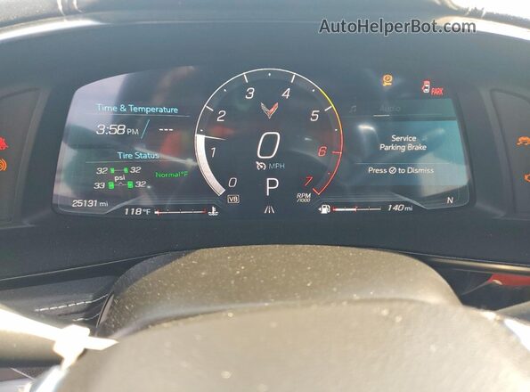 1G1YA2D48P5117517 2023 CHEVROLET CORVETTE Black Սարքավորումների վահանակի տեսք