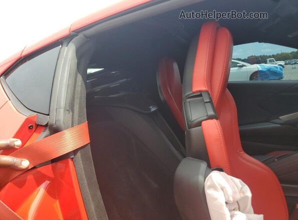1G1YA2D4XM5100116 2021 CHEVROLET CORVETTE Red უკანა სავარძლების ხედი