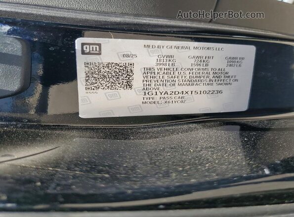 1G1YA2D4XT5102236 2026 CHEVROLET CORVETTE Black 