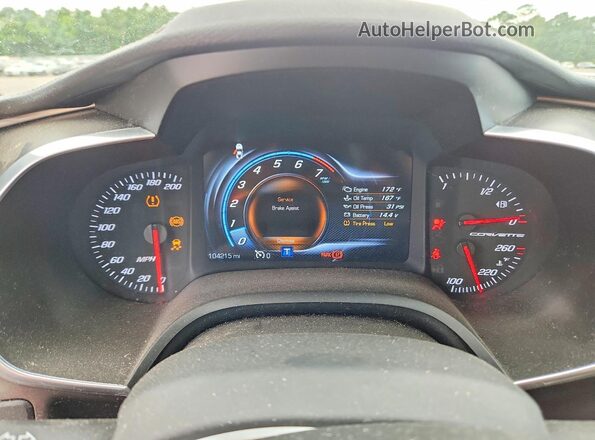 1G1YA2D74G5124216 2016 CHEVROLET CORVETTE White Widok zestawu wskaźników