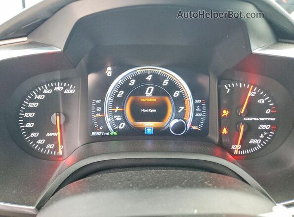 1G1YA2D74K5117114 2019 CHEVROLET CORVETTE Белый Вид щитка приборов
