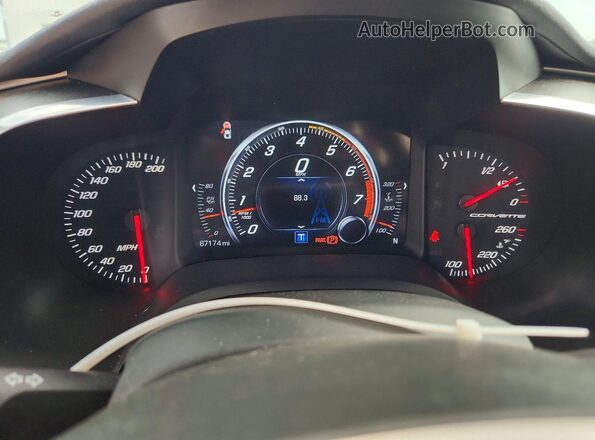 1G1YA2D77K5115809 2019 CHEVROLET CORVETTE Black ხელსაწყოთა პანელის ხედი