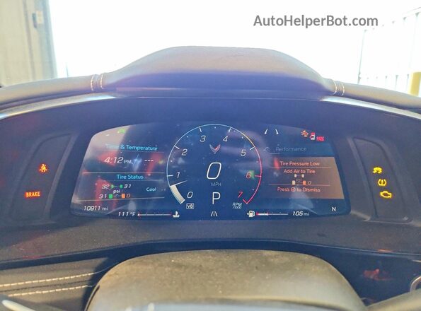 1G1YA3D49S5113152 2025 CHEVROLET CORVETTE Orange Вид щитка приладів