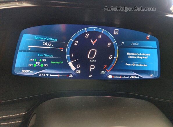 1G1YB2D41M5114418 2021 CHEVROLET CORVETTE Black Instrument cluster view