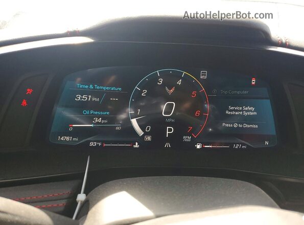 1G1YB2D42P5127375 2023 CHEVROLET CORVETTE Black Вид щитка приладів