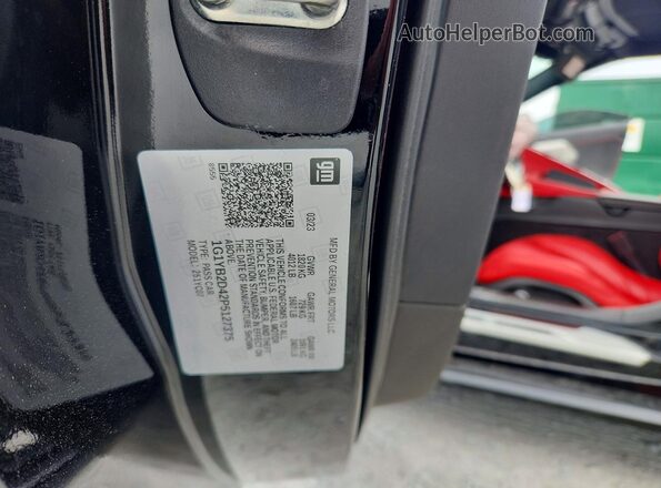 1G1YB2D42P5127375 2023 CHEVROLET CORVETTE Black Вид підкапотного простору