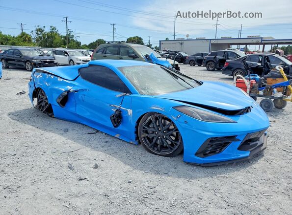 1G1YB2D45P5120243 2023 CHEVROLET CORVETTE Blue Передня права чверть