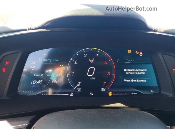 1G1YB2D45S5111616 2025 CHEVROLET CORVETTE Blue Вид щитка приладів